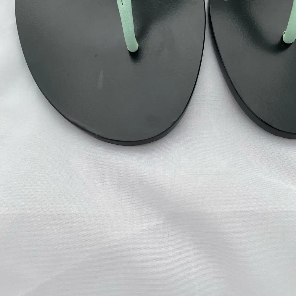 Gucci Marmont GG Thong Leather Water Green EU 37.5 US 7.5 Flip Flop Flat Sandals - Picture 4 of 16